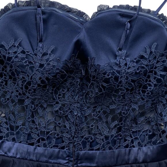 NWT City Studio Lace Tulle Tiered Mini Party Dress Size 9/10 Fairy Whimsygoth - Picture 5 of 8